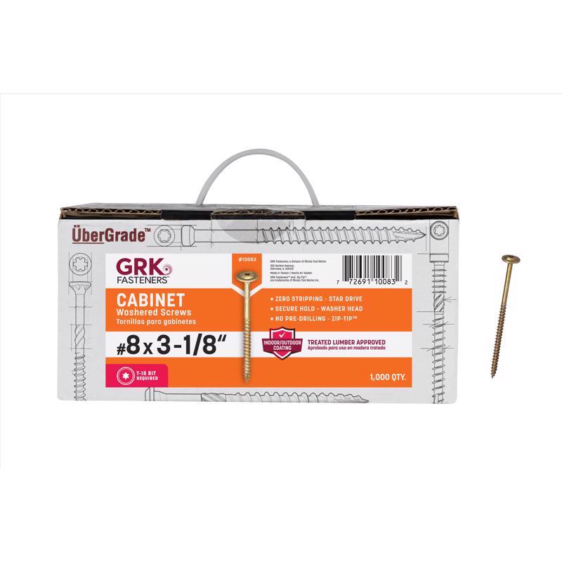 CABINET SCREW #8X3-1/8"L