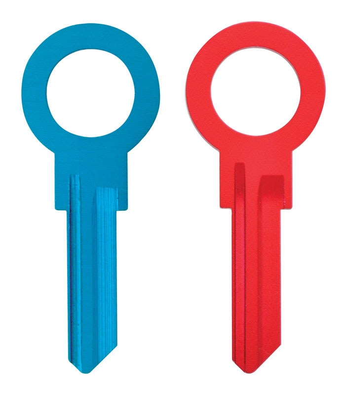 KEY BLNK SNGL BLU/RD