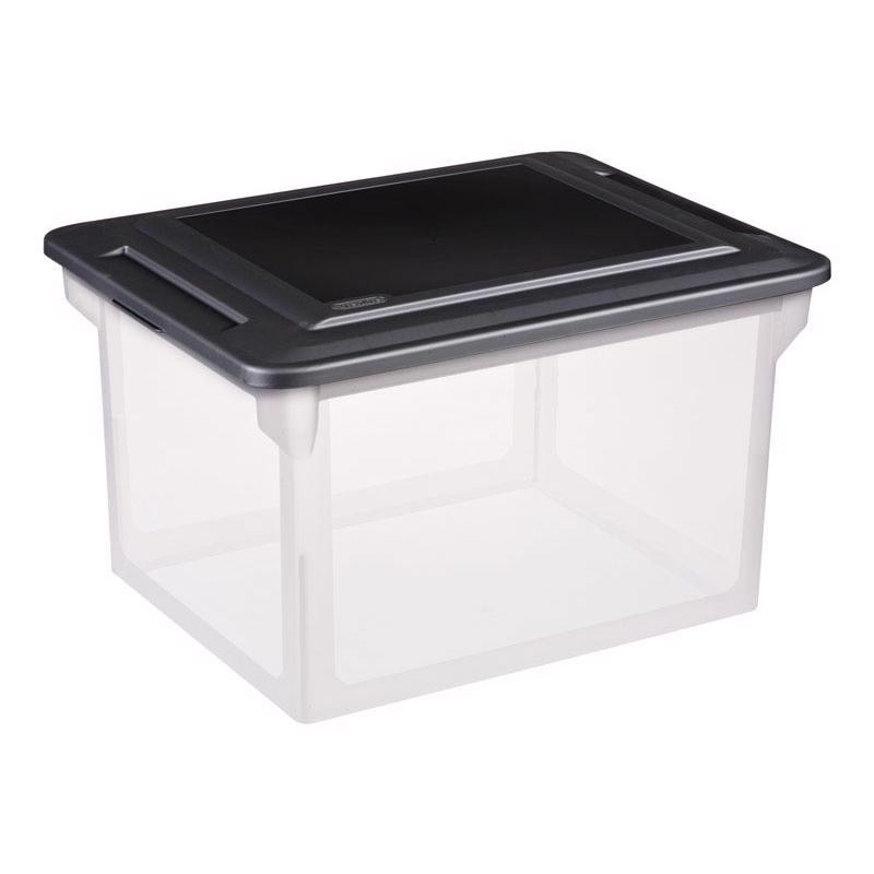 FILE STORAGE BOX CLR/BLK