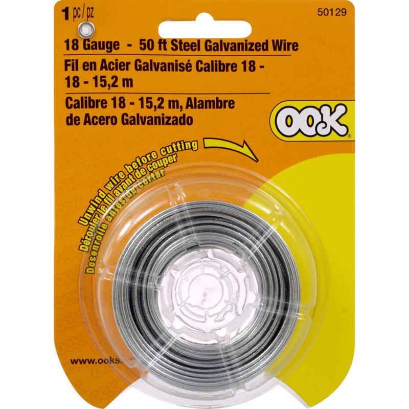 WIRE STL GLVNZ 18GA 50'