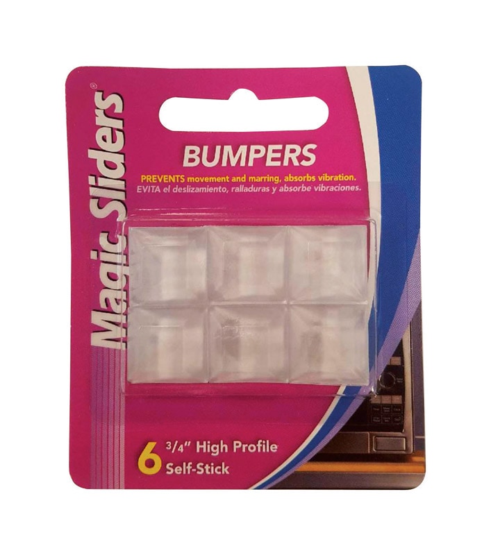 BUMPRS 3/4" CLR ADH 6PK