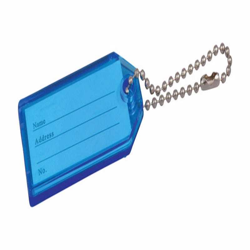 KEY ID TAG W/CHAIN PLSTC