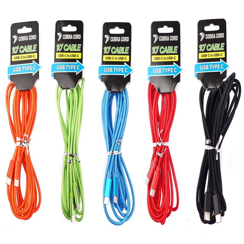 USB-C TO USB-C 10FT CHAR