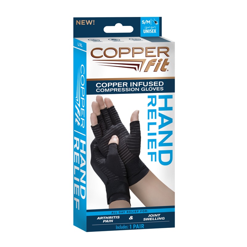 CMPRSSION GLOVES S/M BLK