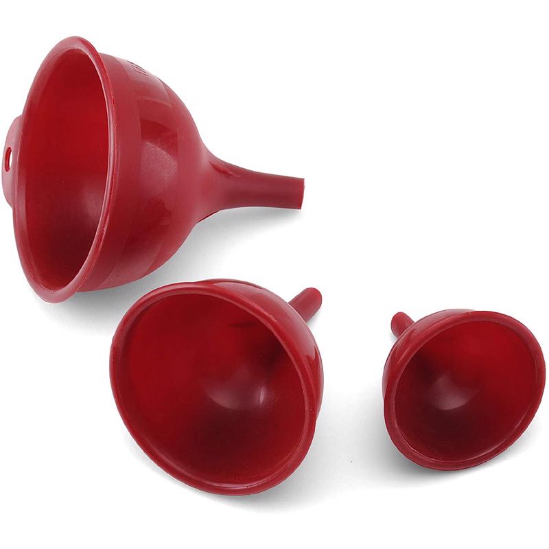 FUNNEL SET PLASTIC RED