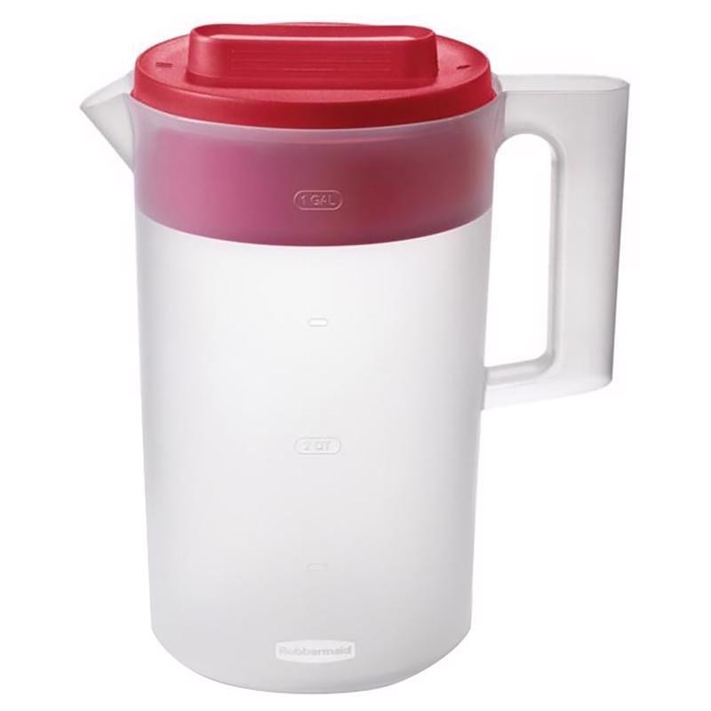 PITCHER PLST 1G CLR/RD