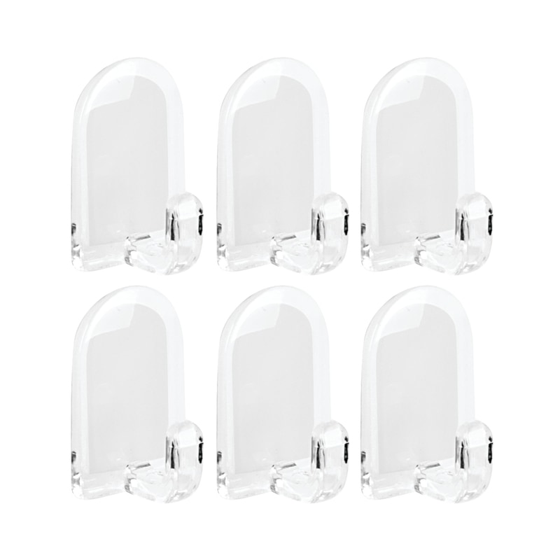 HOOK CLEAR PLASTIC 6PK