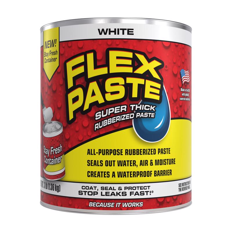 RUBBER PASTE WHITE 3LB