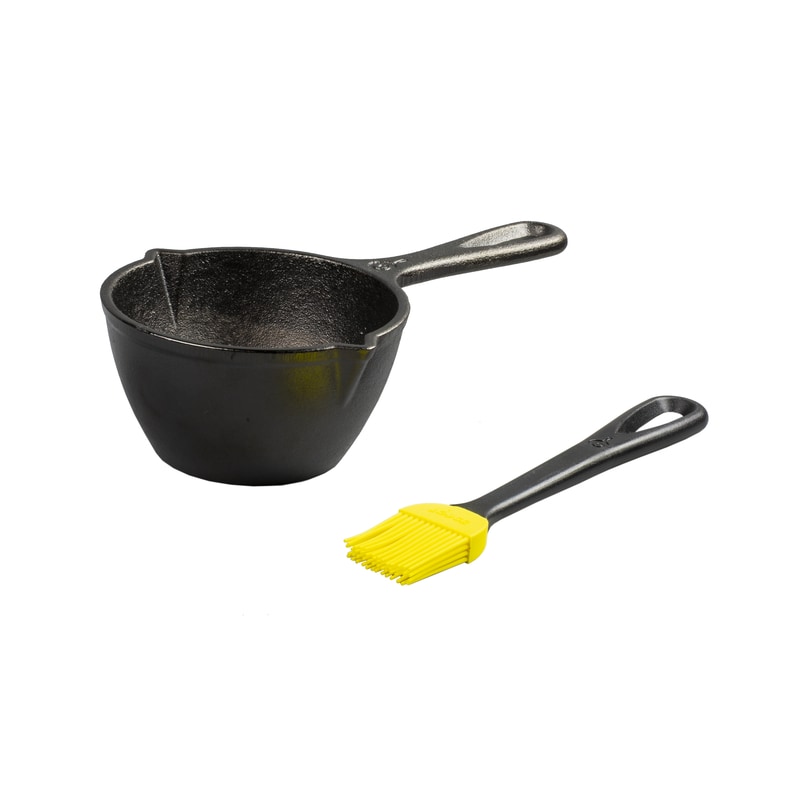 POT&BRUSH ROUND BLK 2PC