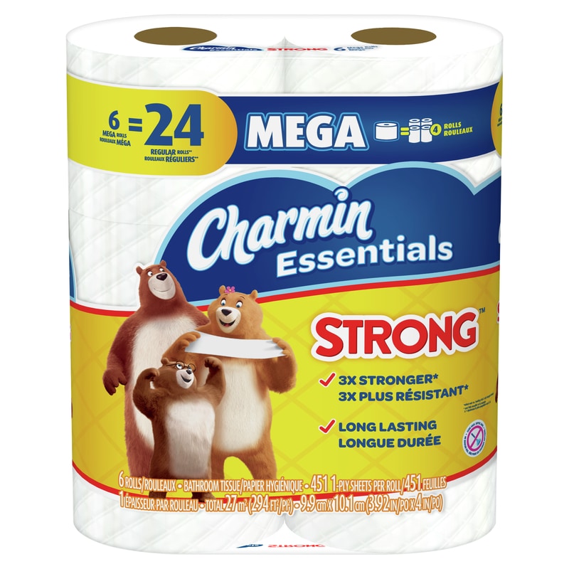 CHARMIN STRNG 1PLY 6PK