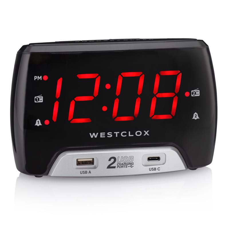 CLOCK RADIO BLACK 1.4"L