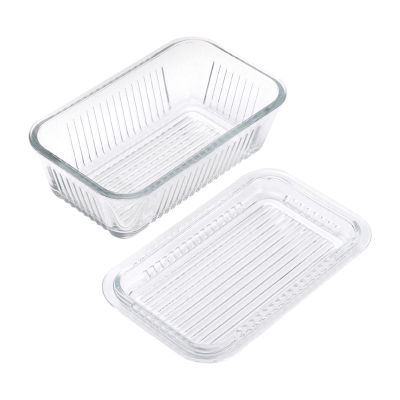 BUTTER DISH CLEAR GLS