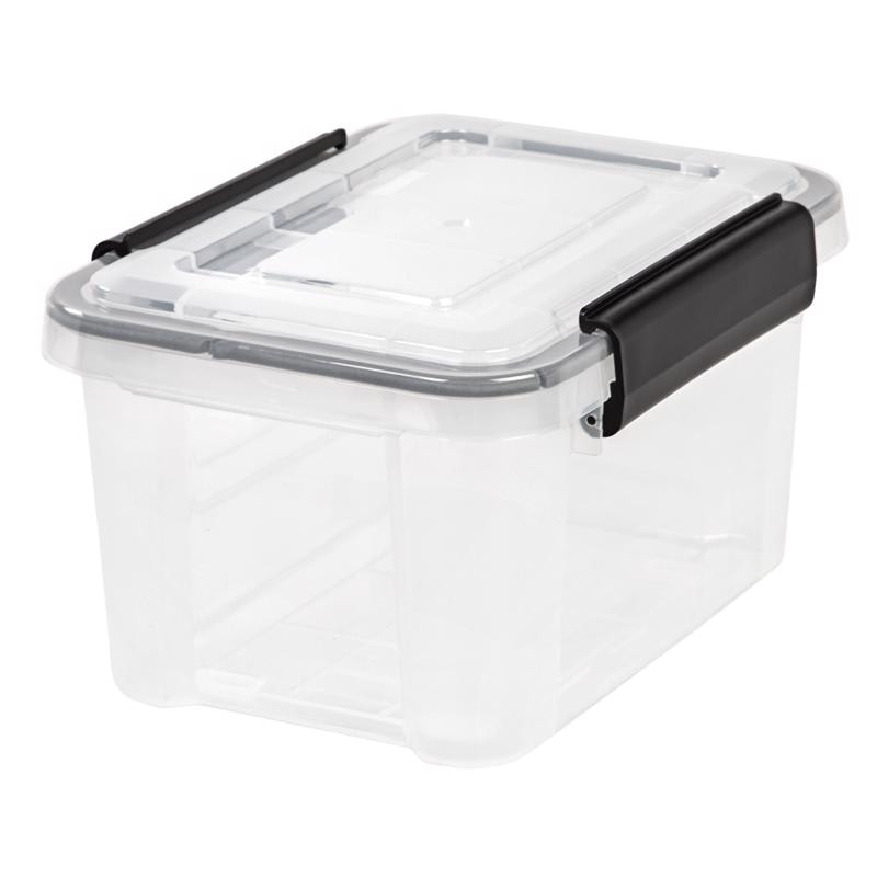 STORAGE BOX BK/CLR6.5QT