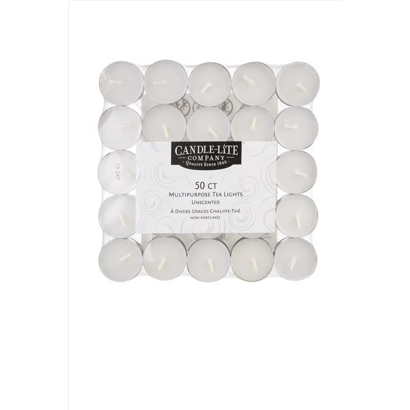 CANDLE TEA LGHTS WHT 50PK