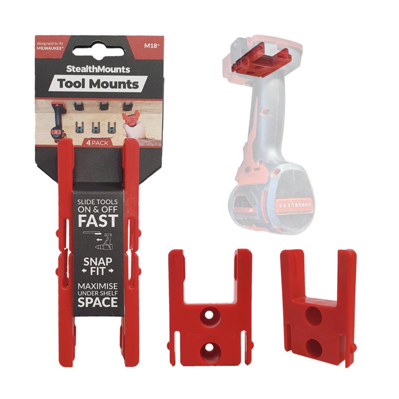 TOOL HOLDER ABS RED 4PK