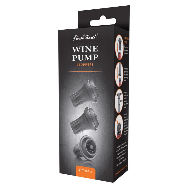 WINE STOPER SILC BLK 7"