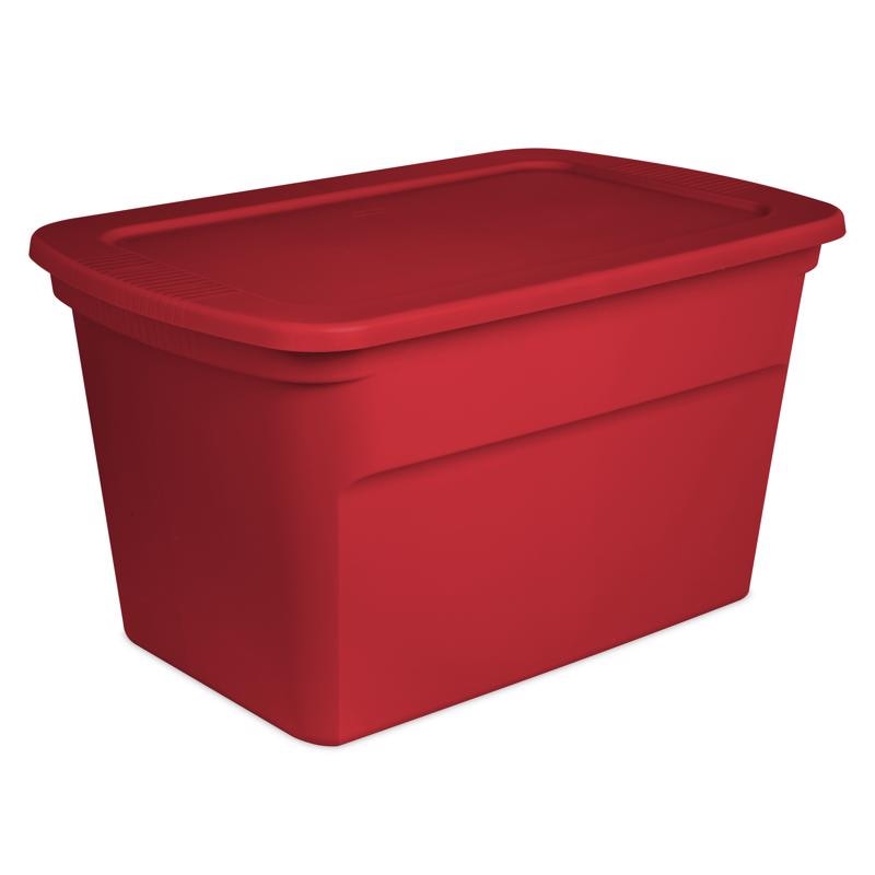 STORAGE TOTE RED 30GAL