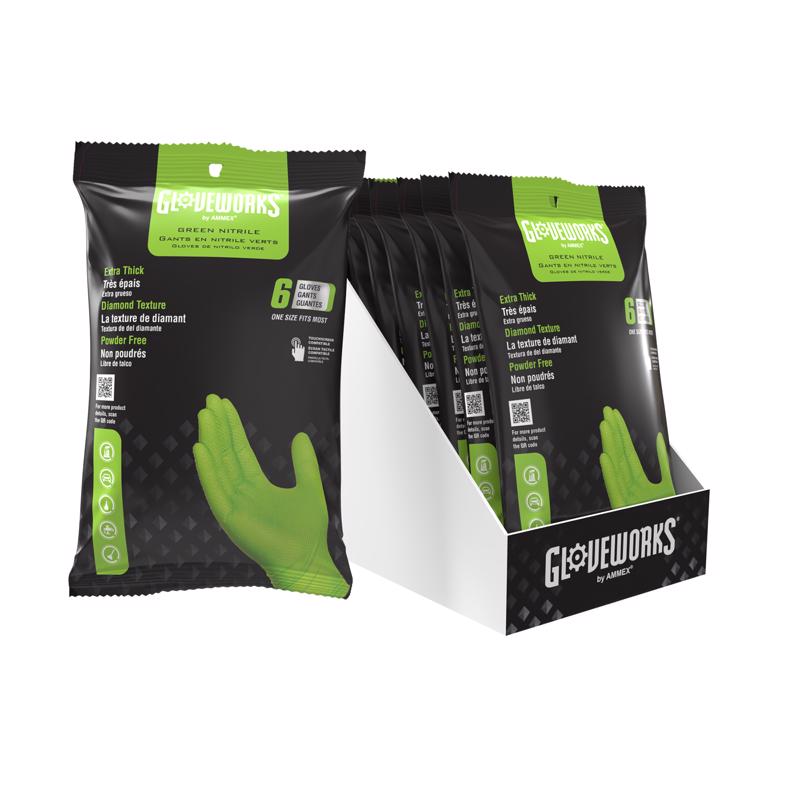 DSPSBL GLV NTRL GRN 6PK