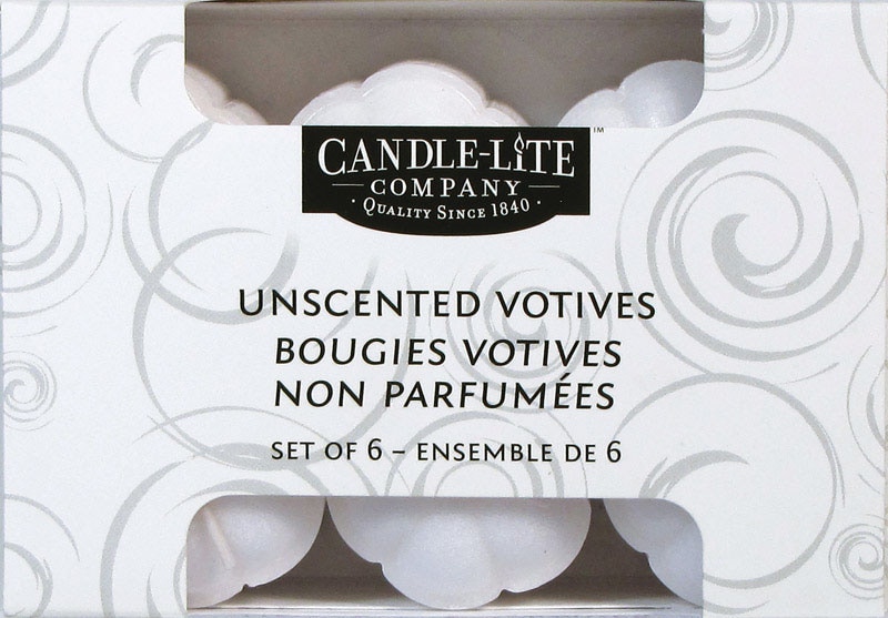 VOTIVE CANDLES WHT 6PK
