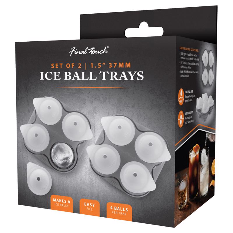 ICE TRAY PLASTC GRAY 2PK