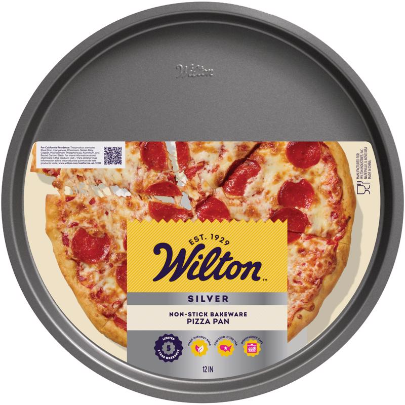 PIZZA PAN STL BLK 12"