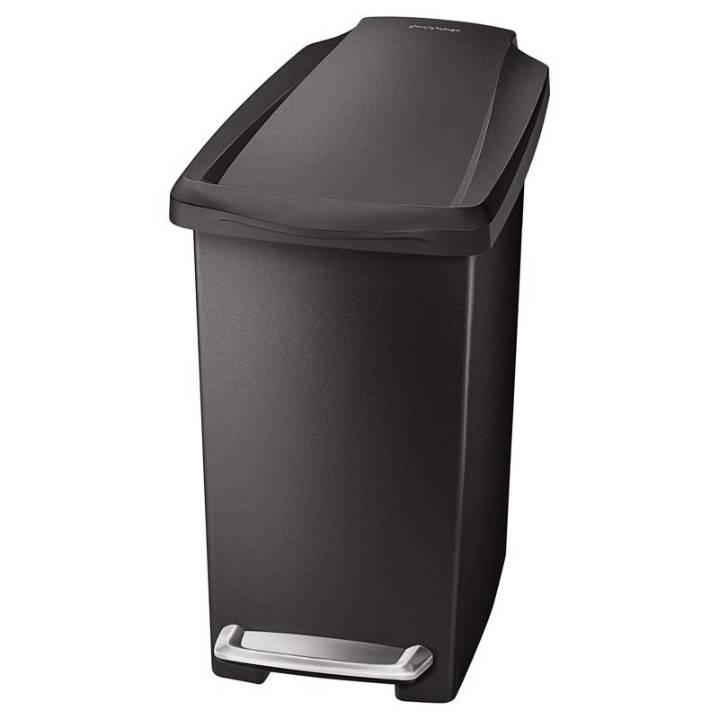 TRSH CN PLST BLK 14"