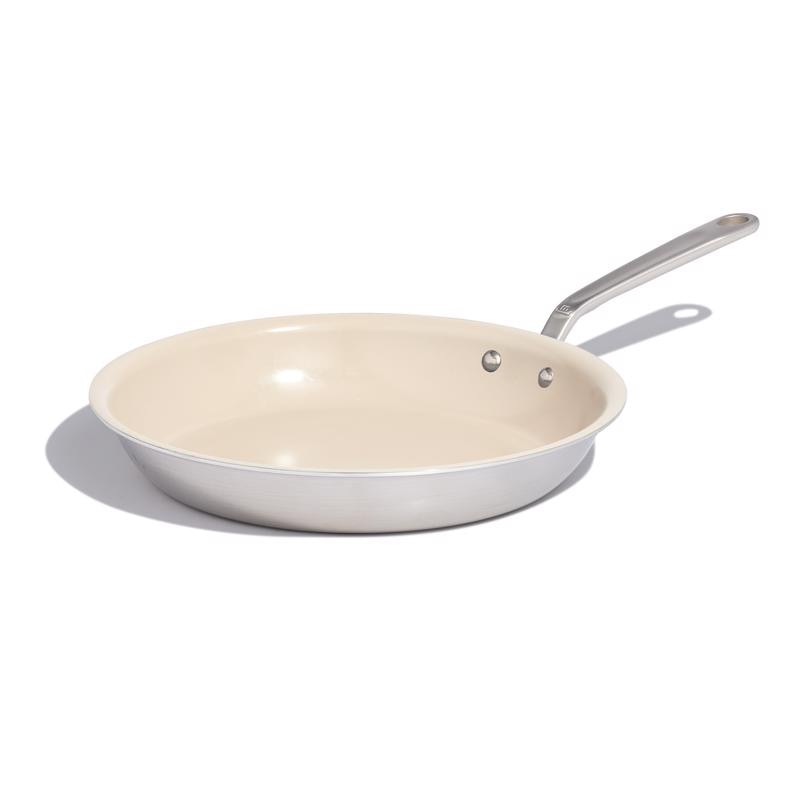 FRY PAN SS SLV/WHT 12"