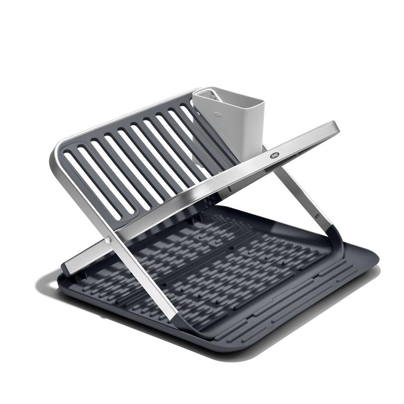 DISH RACK FLD AL/PLS 16"