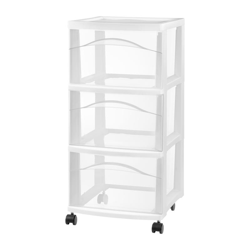 DRWR CART PLST WHT 24.5"