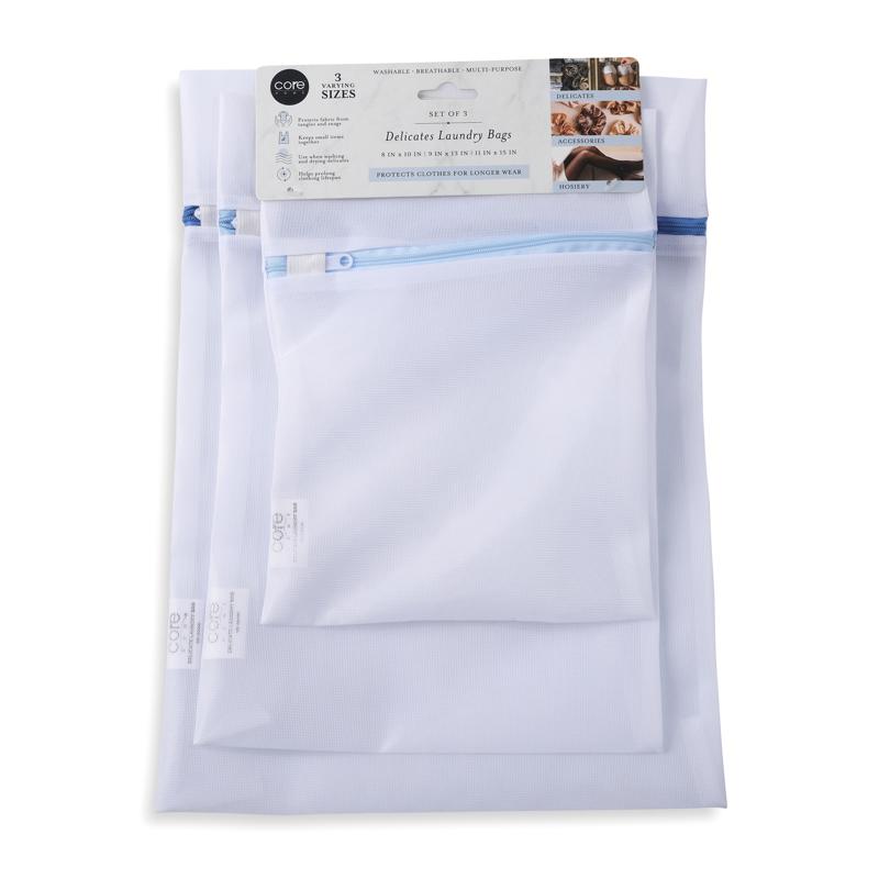 LNDRY BAG PLST WHT 3PC