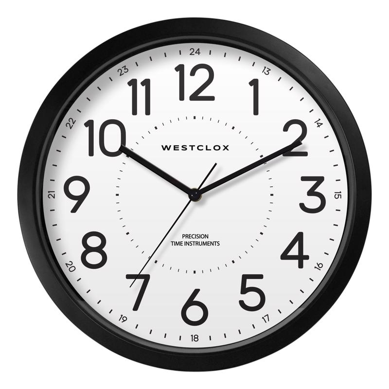 WALL CLOCK 14" BLK/WH