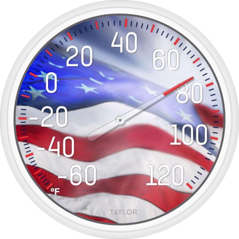 THERMOMTR US FLAG 13.25"