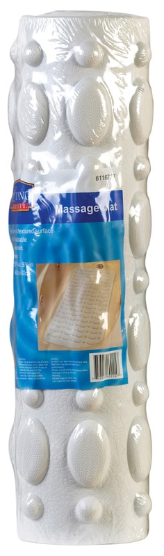 MASSAGE BATH MAT WHT 36"