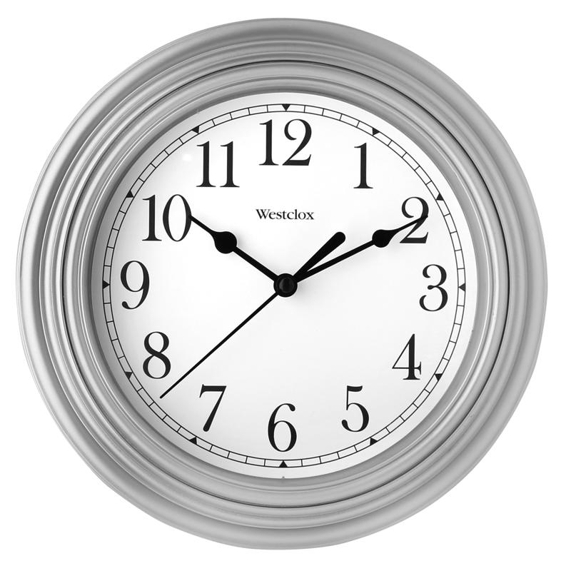 RND SILVER WALL CLOCK9"