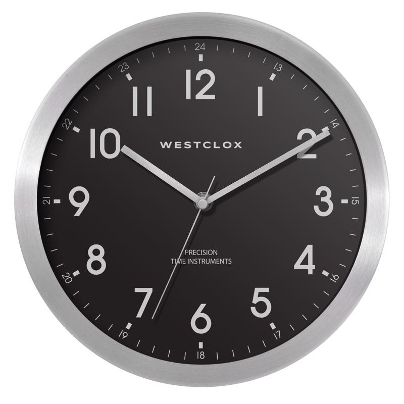 WALL CLOCK RND METAL 9"