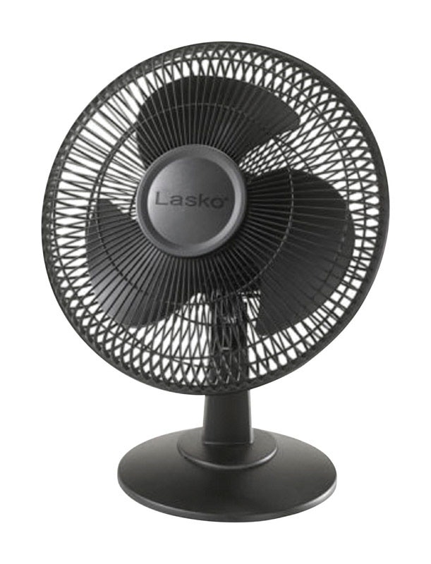 TBLE FAN 3 SPD BLK 12"BD