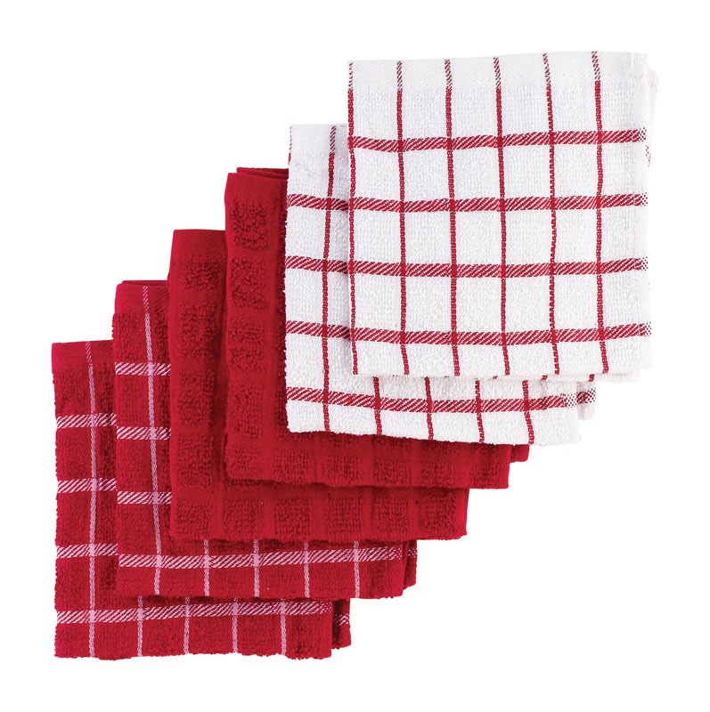 DISH CLOTH PAPRIKA 6PK