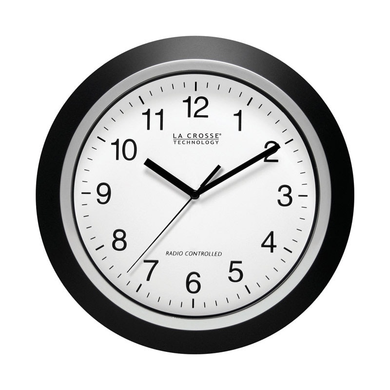 WALL CLOCK BLK  12"