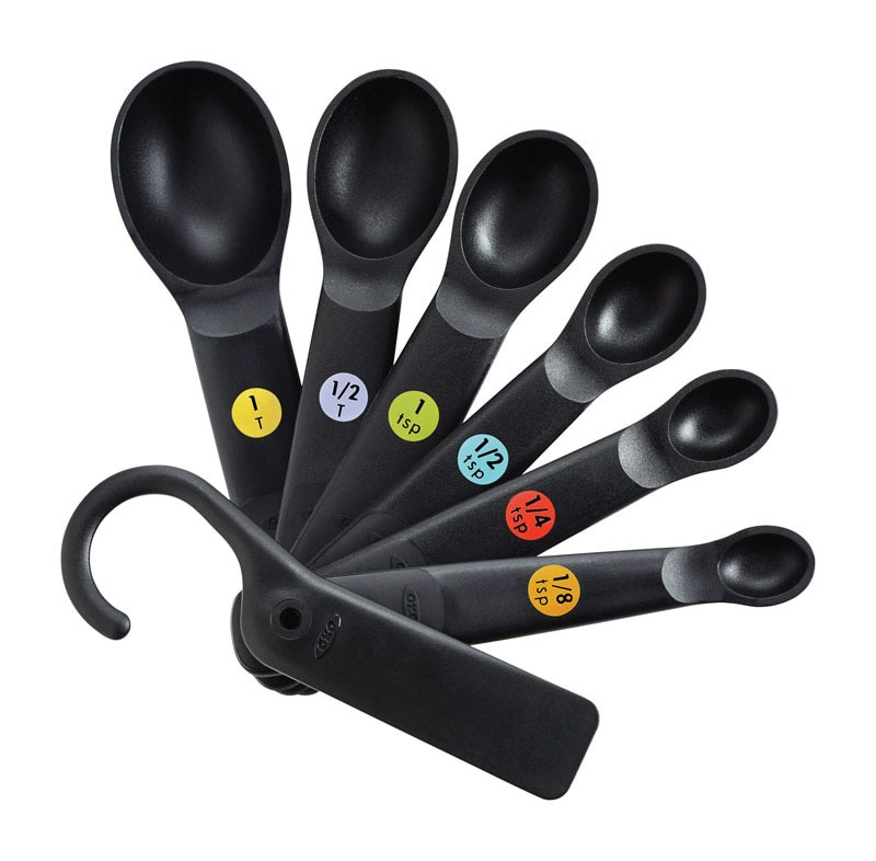MEASURE SPOONS BLK 6PC