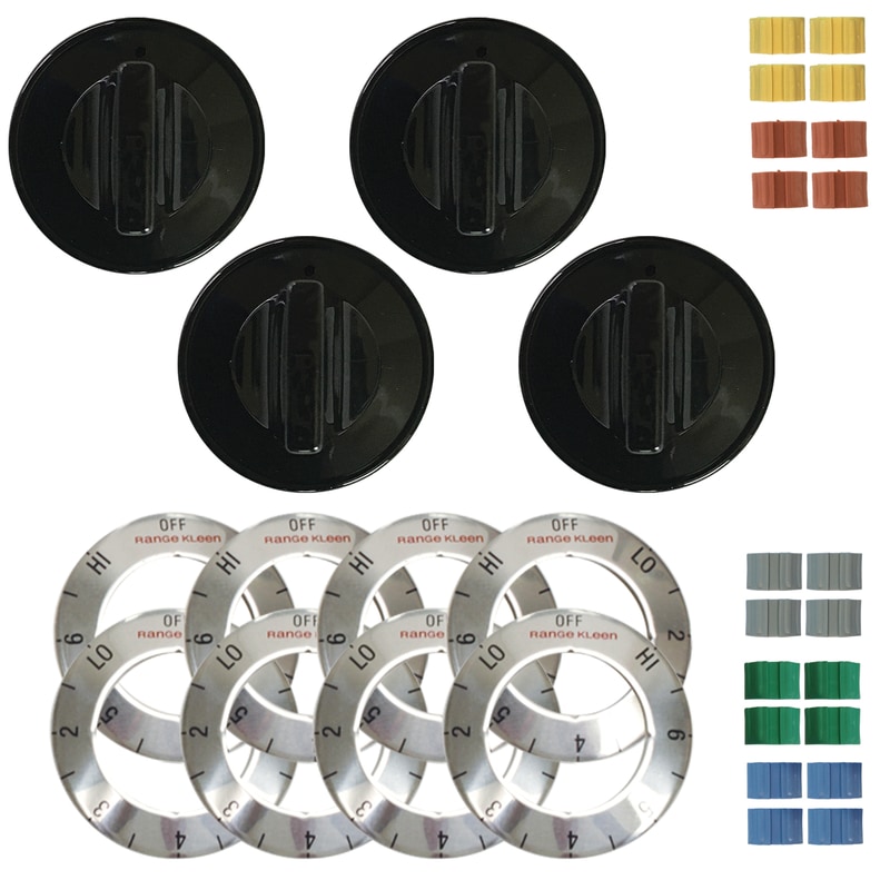 KNOB KIT ELEC BLACK 4PK