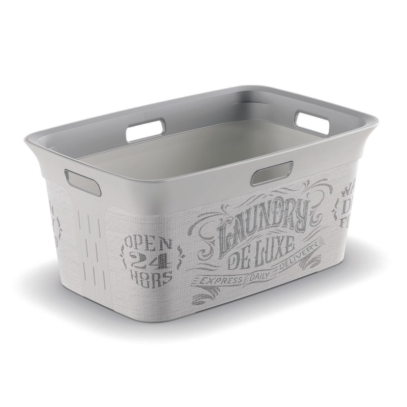 LAUNDRY BASKET GRAY 23"