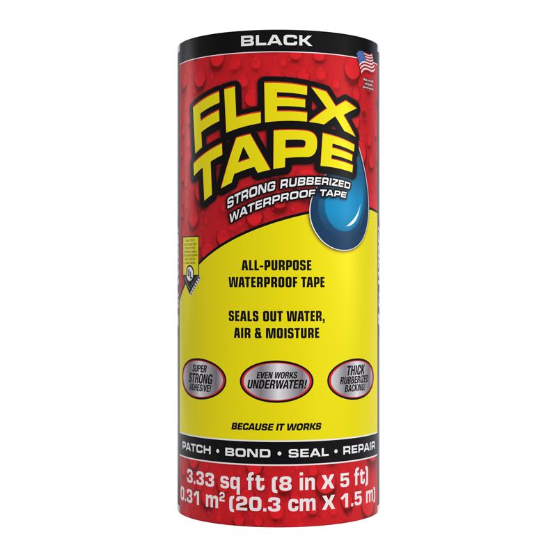 FLEX TAPE BLACK 8"X5'