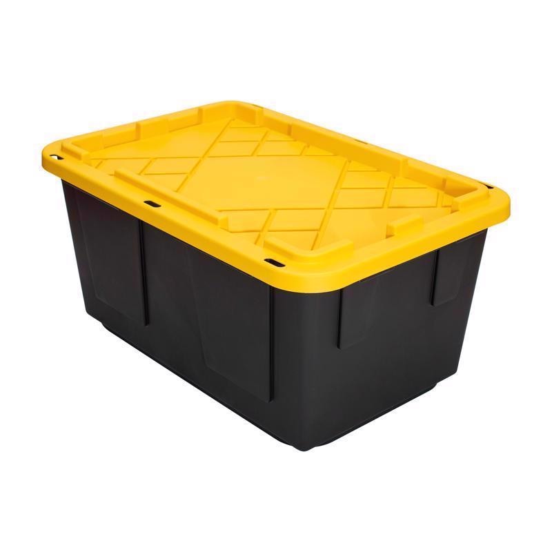 STORAGE TOTE BLK/YLW 27G
