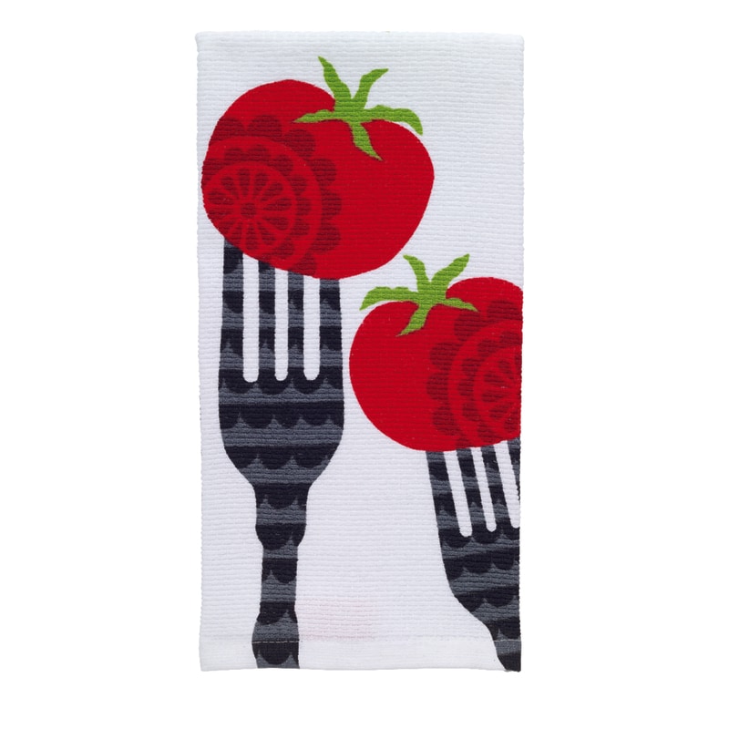 KITCHEN TOWL FORK/TOMATO
