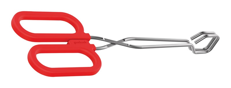 KITCHEN TONGS SS RED 10"