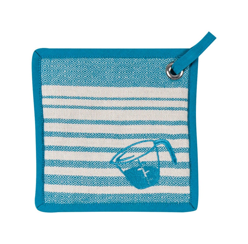 POT HOLDER TEAL 8X8"
