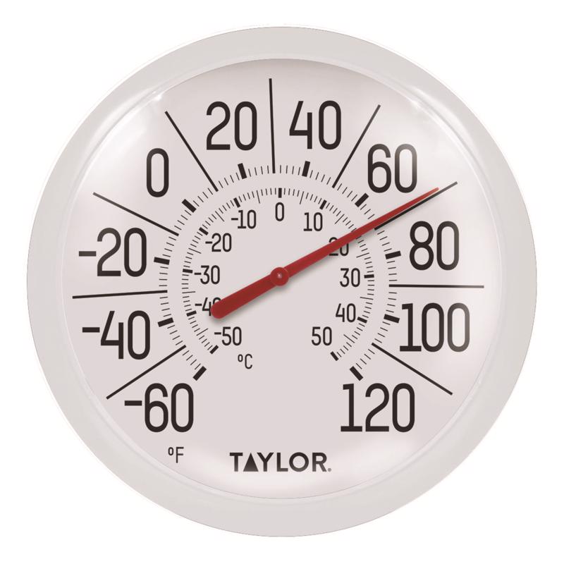 THERMOMETER 8" BLK/WHT