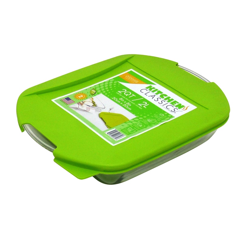 BAKE DISH/LID 8X8" GLS