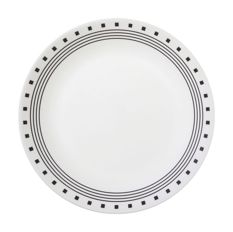 PLATE BLK/WHT 10.25"
