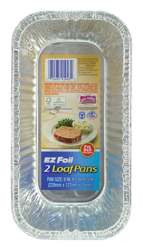 LOAF PAN ALUM 5X9X3"2PK